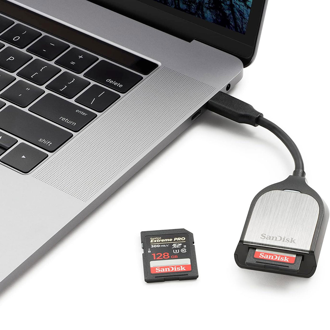 Αναγνώστης καρτών SanDisk Extreme PRO USB-C, SD, γκρι SDDR-409-G46 