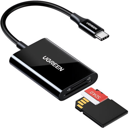 Αναγνώστης Καρτών USB-C UGREEN CM265, SD - microSD, Μαύρο