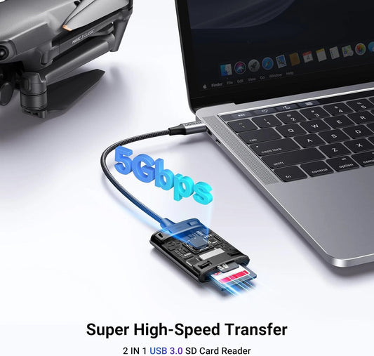 Αναγνώστης Καρτών USB-C UGREEN CM401, SD - microSD, Γκρι