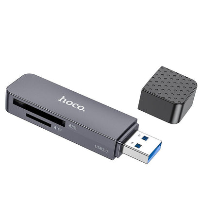 Αναγνώστης Καρτών USB HOCO HB45, SD - microSD, Γκρι