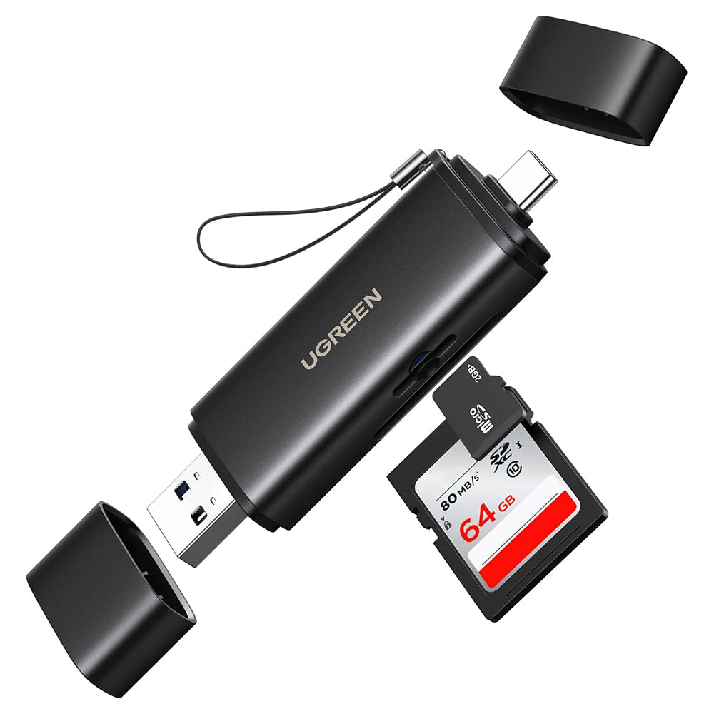 Αναγνώστης Καρτών USB / USB-C UGREEN CM803 (65024), SD - microSD, Μαύρο