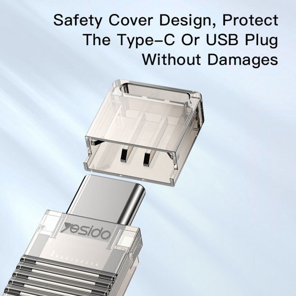 Αναγνώστης Καρτών USB / USB-C Yesido GS21, microSD, Διαφανής