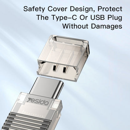 Αναγνώστης Καρτών USB / USB-C Yesido GS21, microSD, Διαφανής