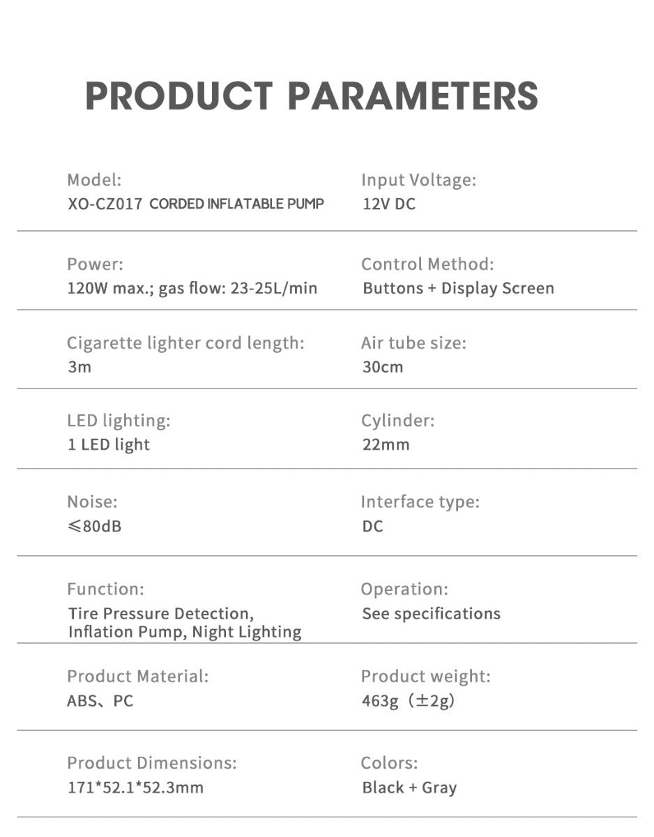 Αυτοκινητικός Συμπιεστής XO Design CZ017