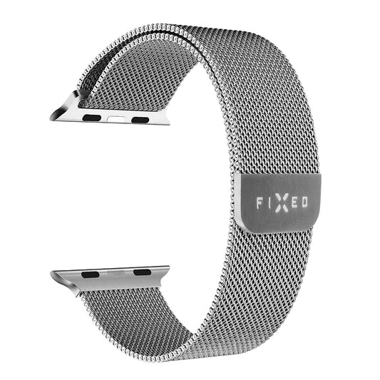 Fixed Mesh Strap for Apple Watch 49mm / 46mm / 45mm / 44mm / 42mm Series, Silver
