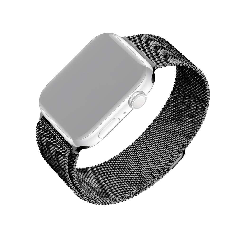 Λουράκι Fixed Mesh για Apple Watch 49mm / 46mm / 45mm / 44mm / 42mm Series, Μαύρο