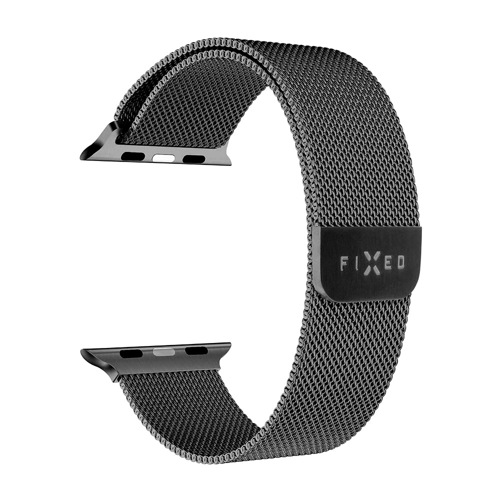 Λουράκι Fixed Mesh για Apple Watch 49mm / 46mm / 45mm / 44mm / 42mm Series, Μαύρο