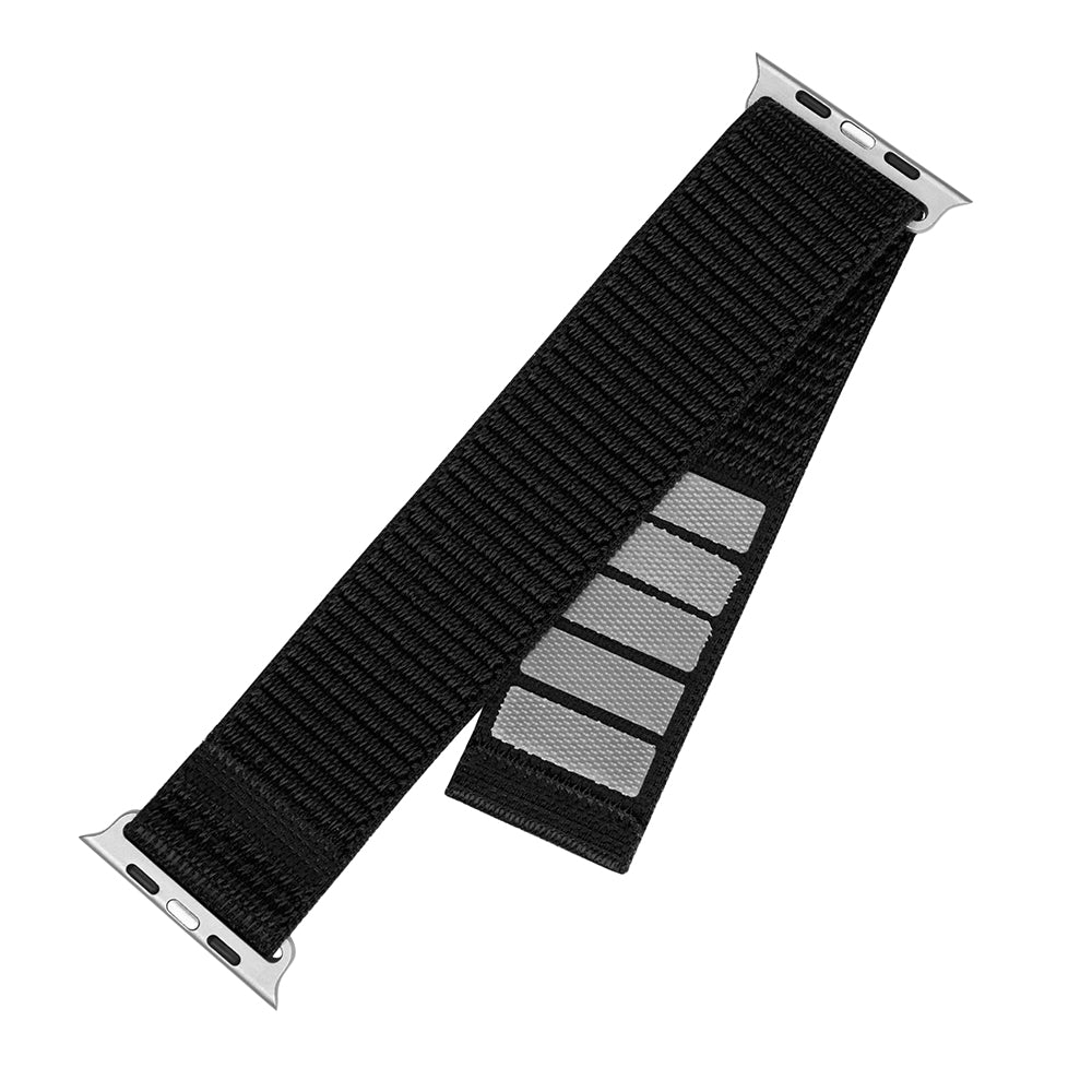 Λουράκι Fixed Nylon Sporty για Apple Watch 42mm / 41mm / 40mm / 38mm Series, Μαύρο