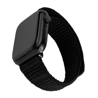 Λουράκι Fixed Nylon Sporty για Apple Watch 49mm / 46mm / 45mm / 44mm / 42mm Series, Μαύρο