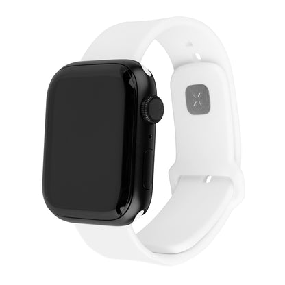 Λουράκι Fixed Silicone Sporty για Apple Watch 49mm / 46mm / 45mm / 44mm / 42mm Series, Λευκό