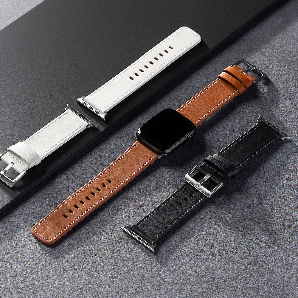 Λουράκι Ringke Leather One για Apple Watch 49mm / 46mm / 45mm / 44mm / 42mm Series, Μαύρο