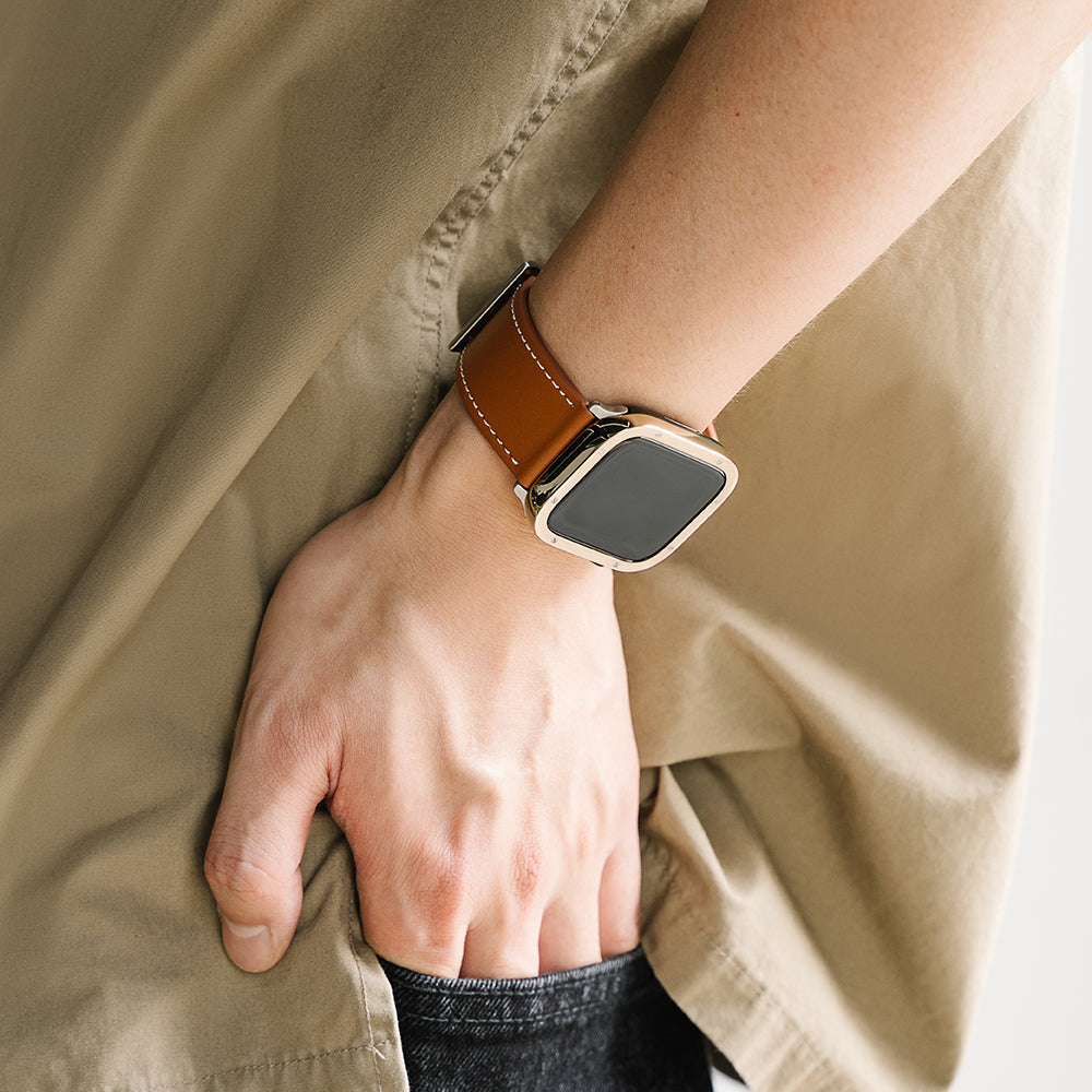 Λουράκι Ringke Leather One για Apple Watch 49mm / 46mm / 45mm / 44mm / 42mm Series, Μαύρο