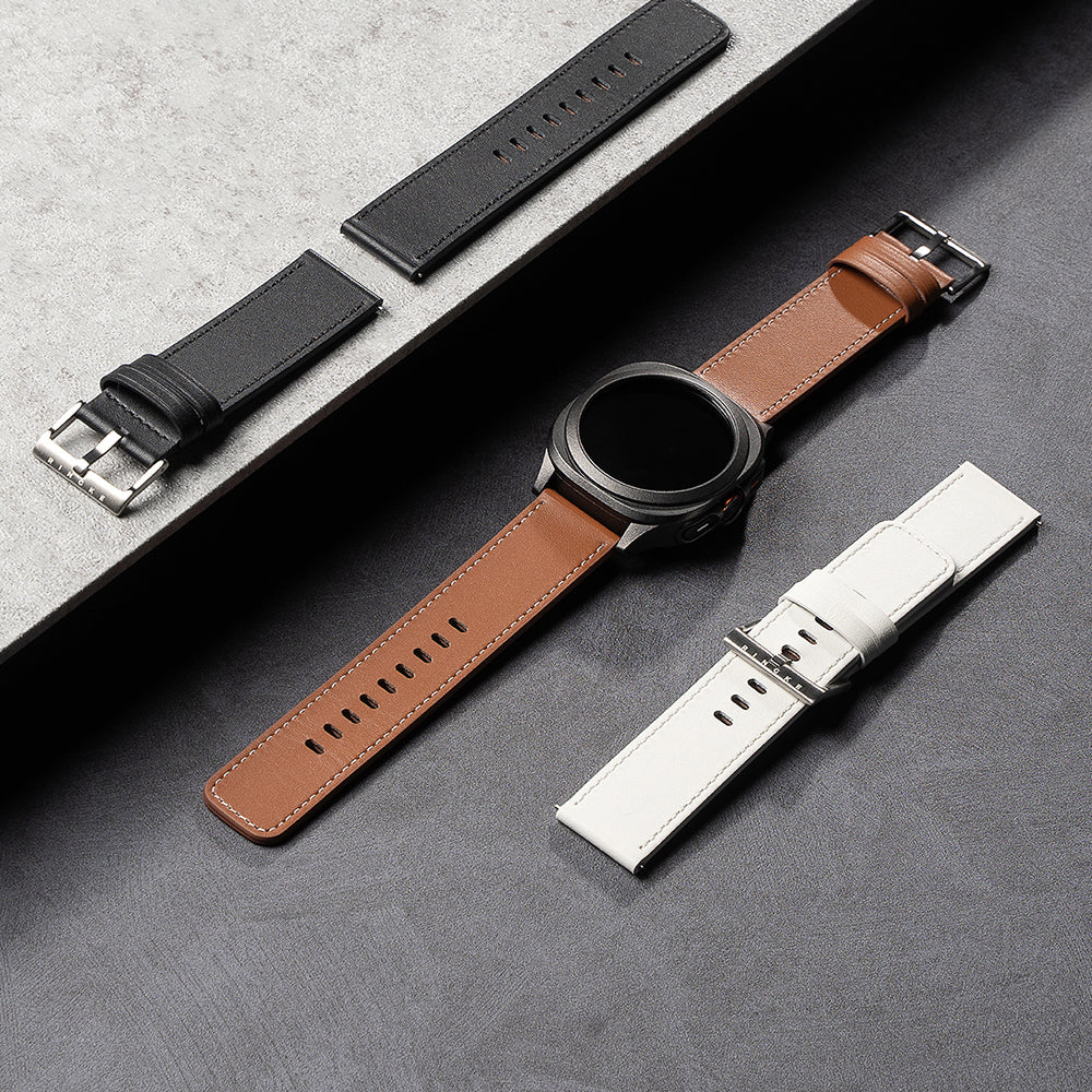 Ringke One Basic Bold Strap for Fossil Watch / Mobvoi Watch / Suunto Watch Series, 24mm, White