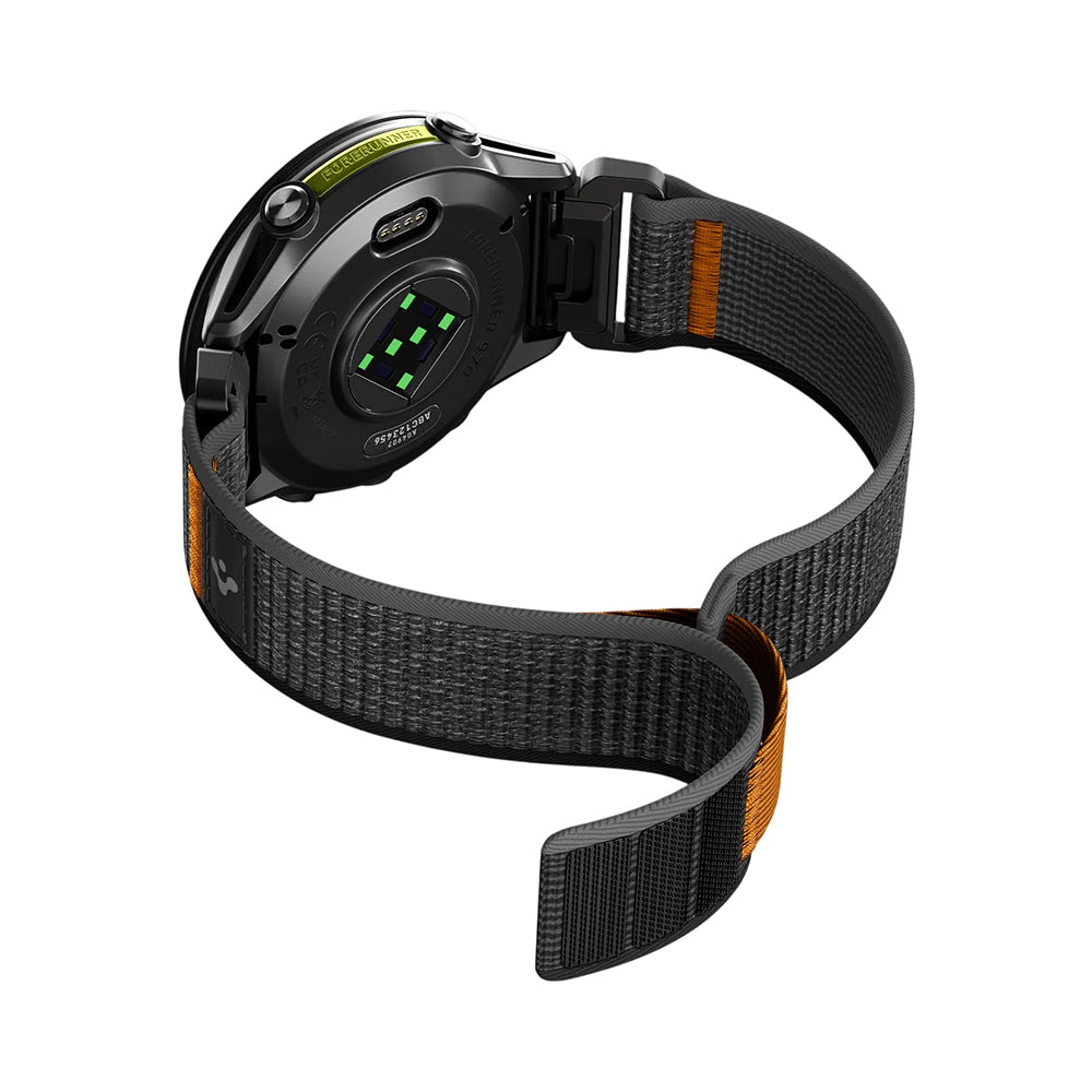 Λουράκι Spigen Athlex Air για Garmin Watch Fenix / Forerunner / Approach Series, 22mm, Μαύρο Πορτοκαλί AMP11426