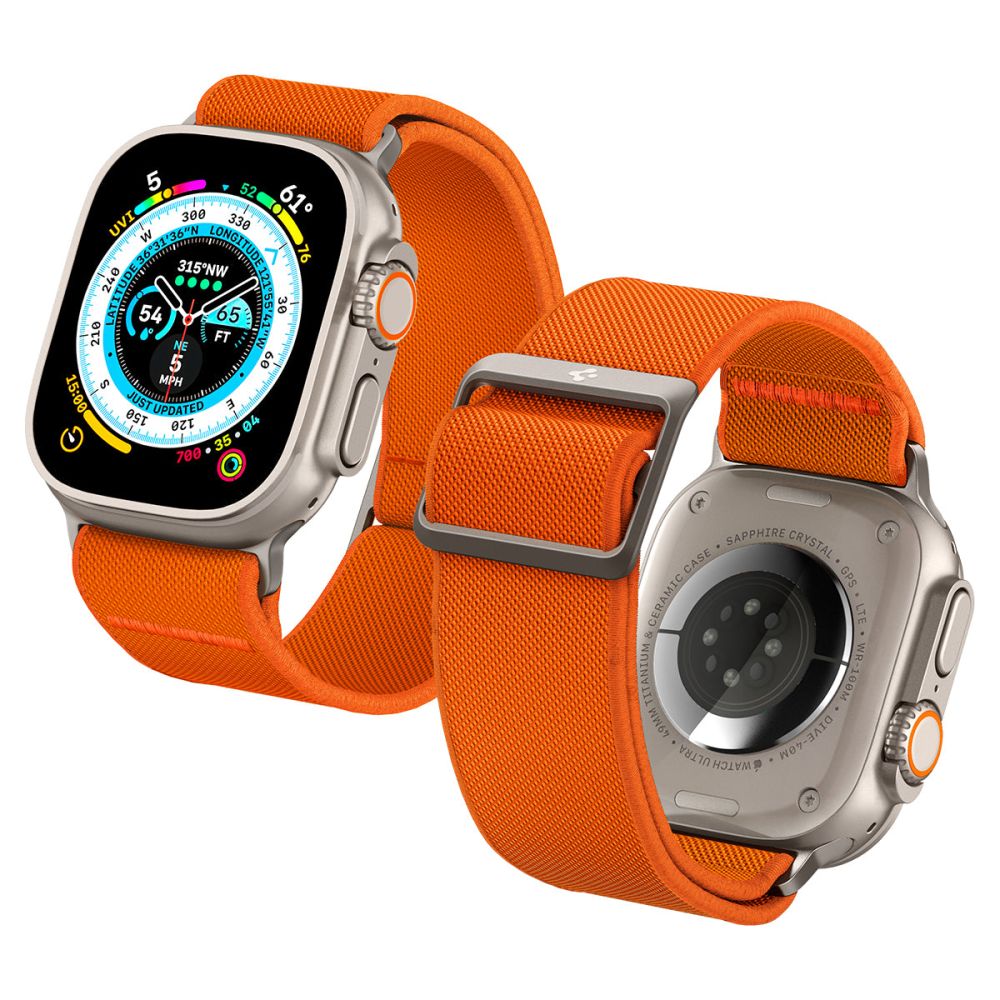 Spigen Fit Lite Ultra Strap for Apple Watch 49mm / 46mm / 45mm / 44mm / 42mm Series, Orange
