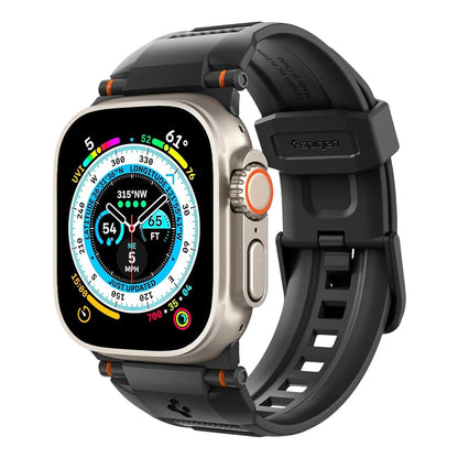 Λουράκι Spigen Rugged για Apple Watch 49mm / 46mm / 45mm / 44mm / 42mm Series, Μαύρο AMP07105