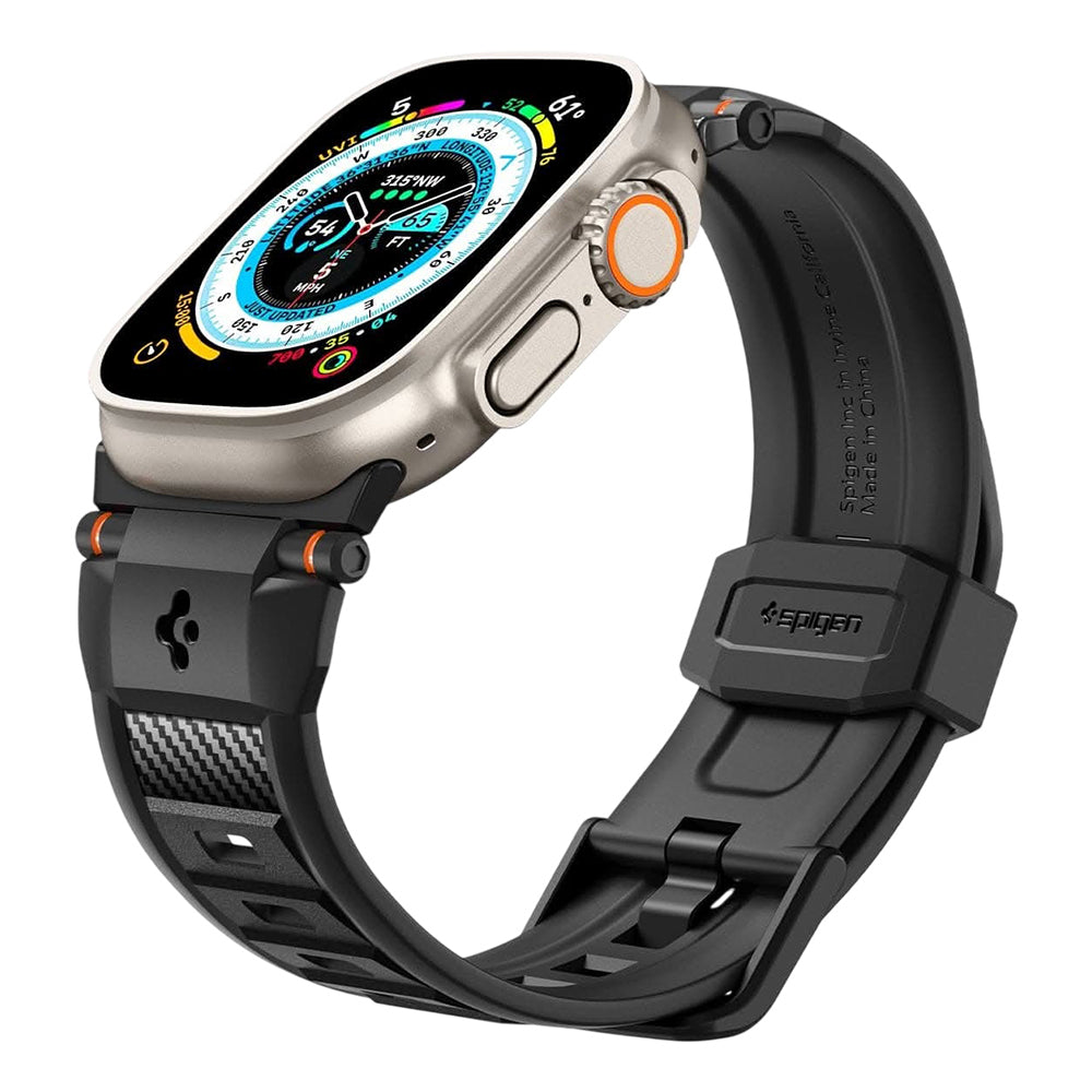 Λουράκι Spigen Rugged για Apple Watch 49mm / 46mm / 45mm / 44mm / 42mm Series, Μαύρο AMP07105