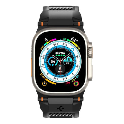 Λουράκι Spigen Rugged για Apple Watch 49mm / 46mm / 45mm / 44mm / 42mm Series, Μαύρο AMP07105