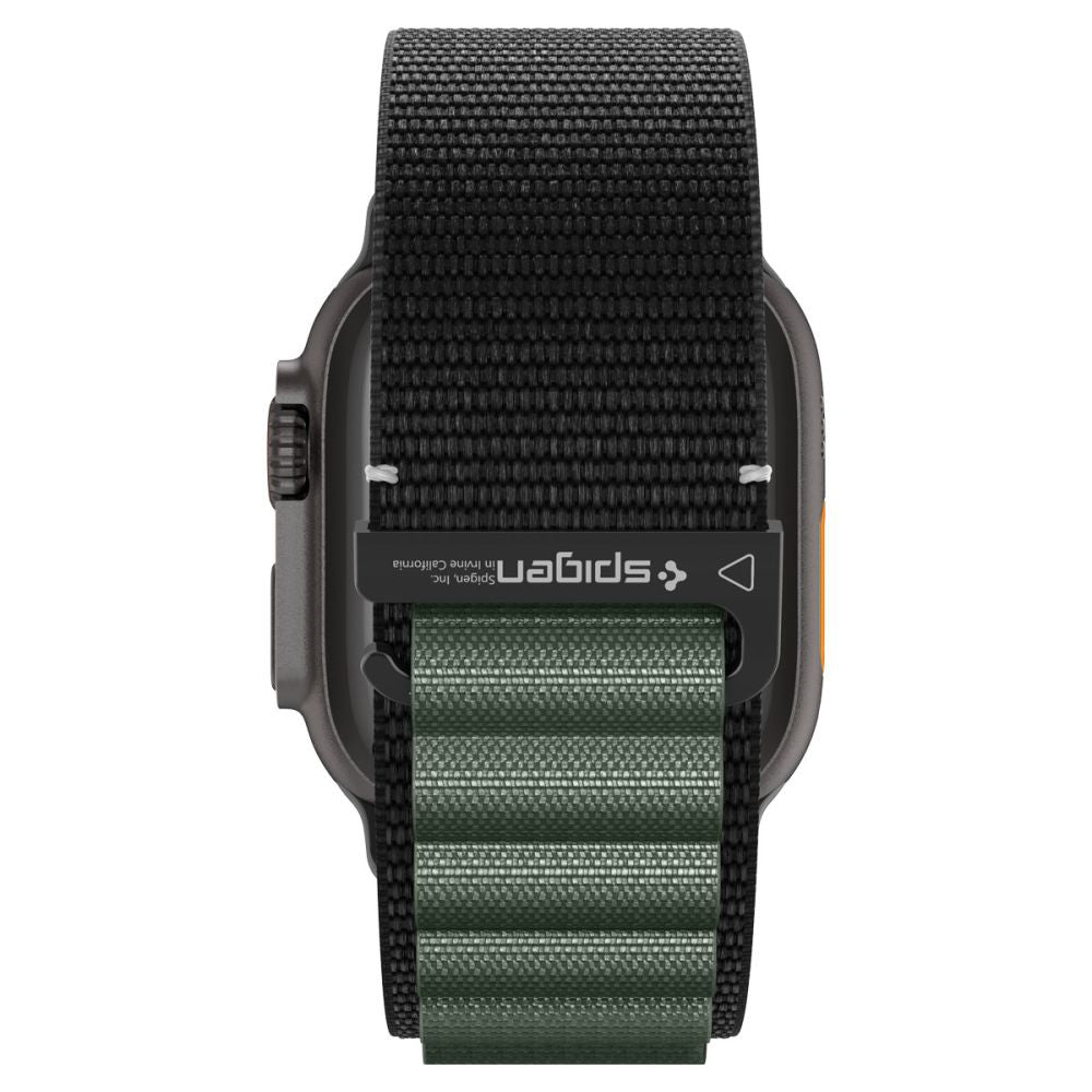 Spigen WBF1 Strap for Apple Watch 49mm / 46mm / 45mm / 44mm Series, Black Green