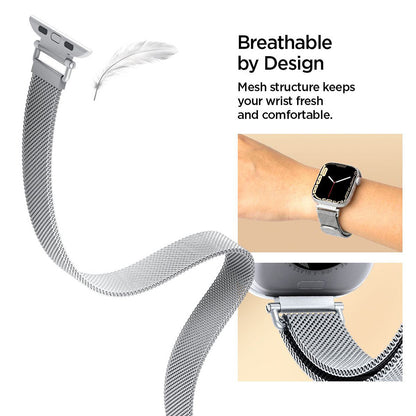 Λουράκι Spigen WBM4 για Apple Watch 42mm / 41mm / 40mm Series, Ασημί AMP10498