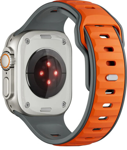 Tech-Protect Iconband Line Strap for Apple Watch 49mm / 46mm / 45mm / 44mm Series, Gray Orange