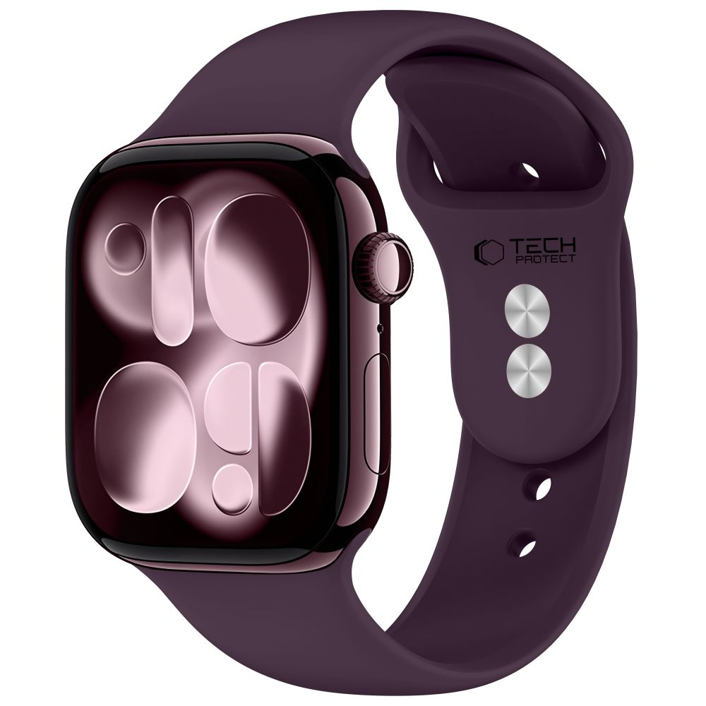 Tech-Protect Silicone Strap for Apple Watch 49mm / 46mm / 45mm / 44mm Series, Burgundy