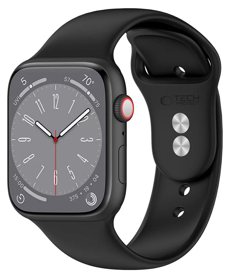 Λουράκι Tech-Protect Silicone για Apple Watch 42mm / 41mm / 40mm Series, Μαύρο