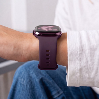 Tech-Protect Silicone Strap for Apple Watch 49mm / 46mm / 45mm / 44mm Series, Burgundy