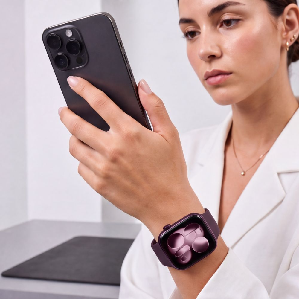 Λουράκι Tech-Protect Σιλικόνης για Apple Watch 42mm / 41mm / 40mm Series, Βυσσινί