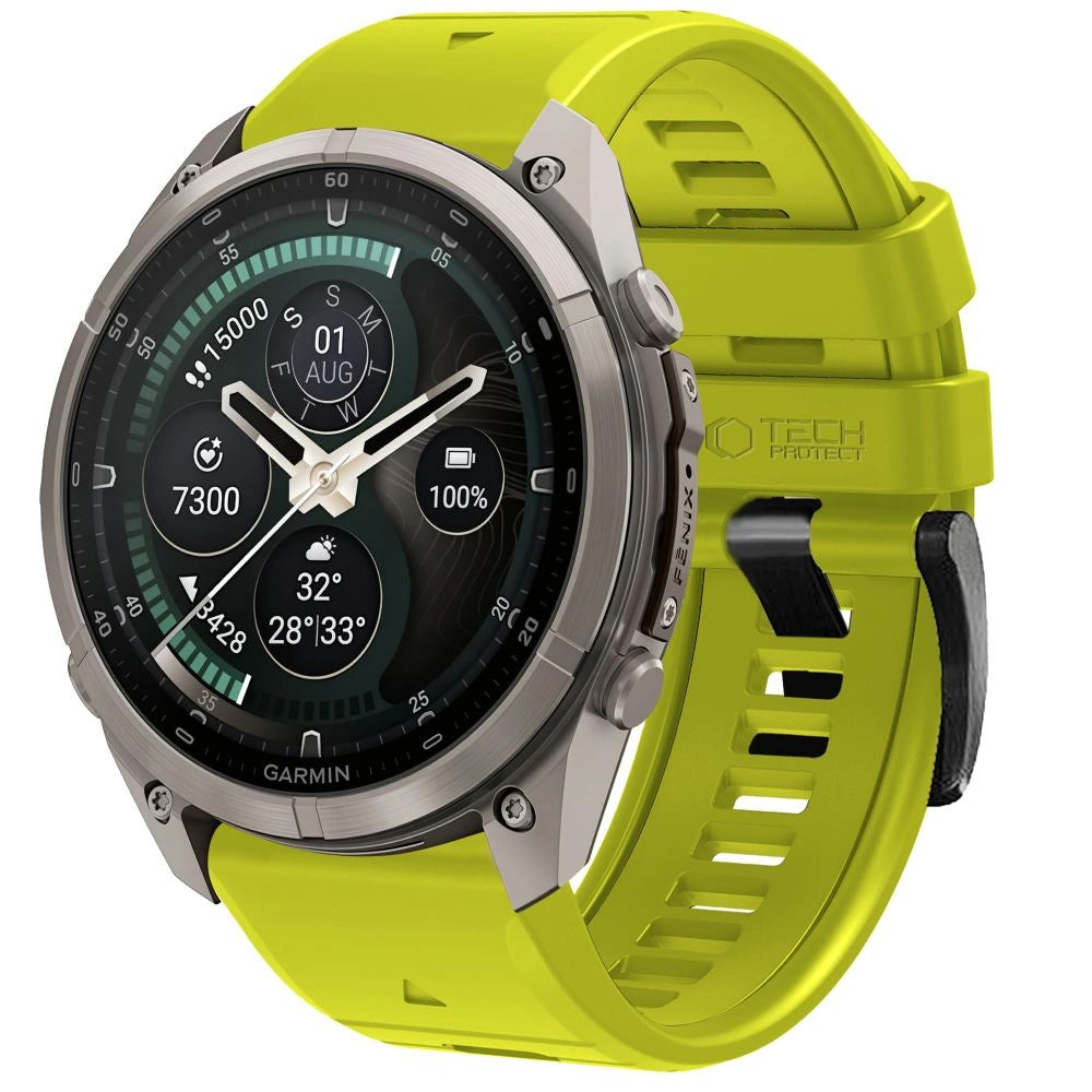 Λουράκι σιλικόνης Techsuit για Garmin Fenix 5X / 5X Plus / 6X / 6X Pro / 7X / 8 / 8 Pro / 9 / 9 Pro, Πράσινο