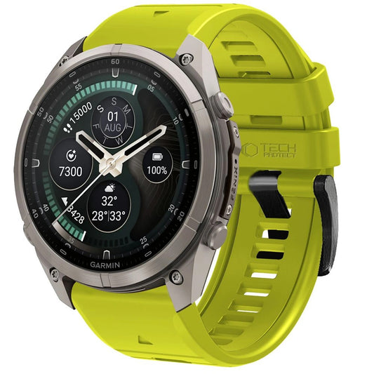 Λουράκι σιλικόνης Techsuit για Garmin Fenix 5X / 5X Plus / 6X / 6X Pro / 7X / 8 / 8 Pro / 9 / 9 Pro, Πράσινο