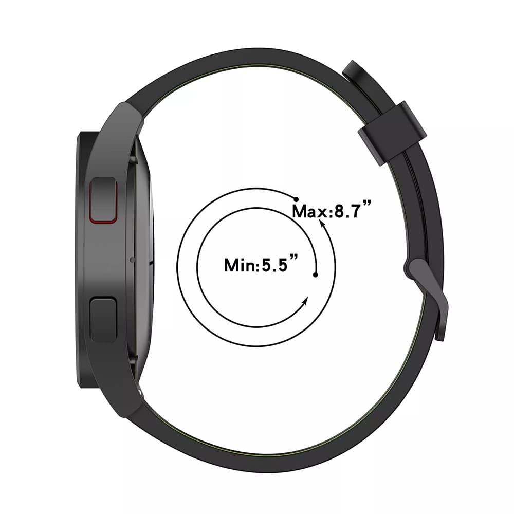 Λουράκι Techsuit W002 για Samsung Galaxy Watch / Huawei Watch Series, 20mm, Μαύρο