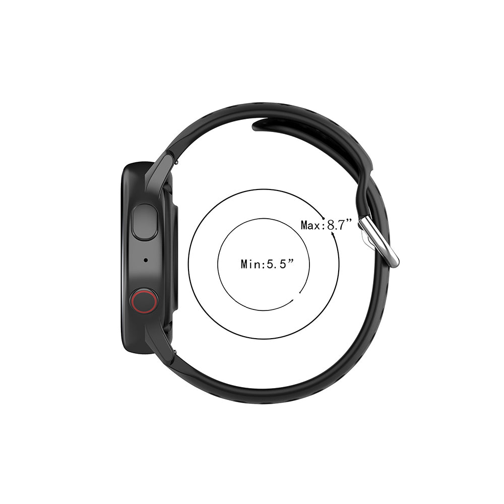 Λουράκι Techsuit W004 για Samsung Galaxy Watch / Huawei Watch Series, 20mm, Μαύρο