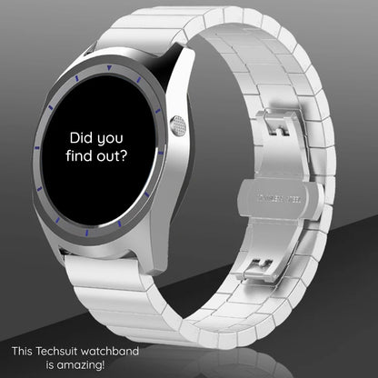 Λουράκι Techsuit W012 για Apple Watch 49mm / 46mm / 45mm / 44mm / 42mm Series, Ασημί