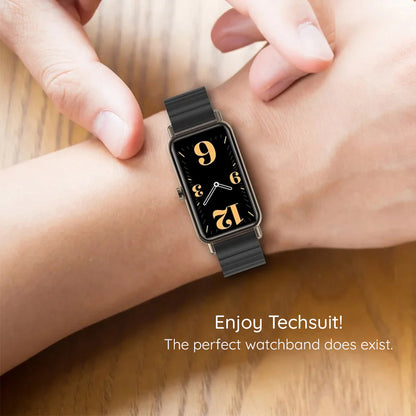 Λουράκι Techsuit W012 για Apple Watch 49mm / 46mm / 45mm / 44mm / 42mm Series, Μαύρο