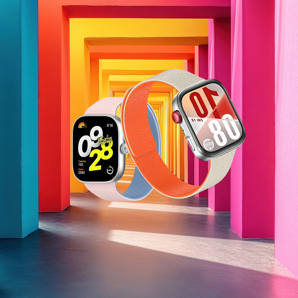 Λουράκι Techsuit W016 για Xiaomi Smart Band / Watch Series, Μπεζ Πορτοκαλί