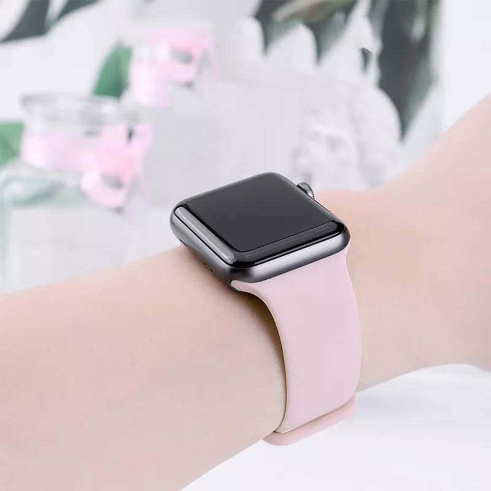 Λουράκι Techsuit W031 για Apple Watch 42mm / 41mm / 40mm / 38mm Series, Ανοιχτό Ροζ