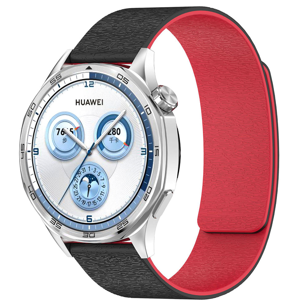 Λουράκι Techsuit W074 για Huawei Watch / Garmin Watch Series, 18mm, Μαύρο Κόκκινο