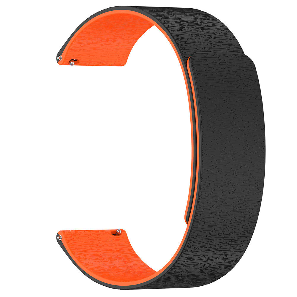 Techsuit W074 Strap for Samsung Galaxy Watch Series, 20mm, Black Orange
