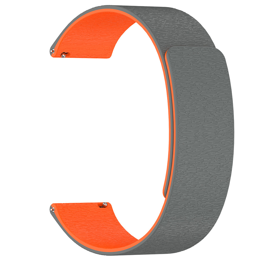 Techsuit W074 Strap for Samsung Galaxy Watch Series, Gray Orange