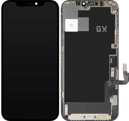 Οθόνη αφής GX για Apple iPhone 12 / 12 Pro, με πλαίσιο, OLED IC Κινητή έκδοση, Μαύρο