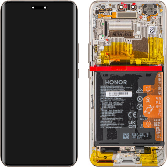 Οθόνη αφής με οθόνη αφής Honor Magic6 Pro, με πλαίσιο και μπαταρία, χρυσό, πακέτο σέρβις 0235ALRA 
