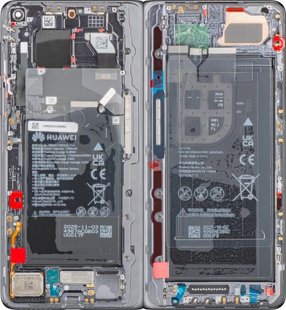 Οθόνη με Αφής Huawei Mate X7, με Πλαίσιο και Μπαταρία, Γκρι, Service Pack 02357JRM