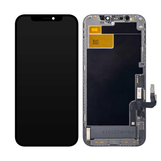 JK Οθόνη αφής για Apple iPhone 12 / 12 Pro, με πλαίσιο, έκδοση LCD εντός κυψέλης, μαύρο