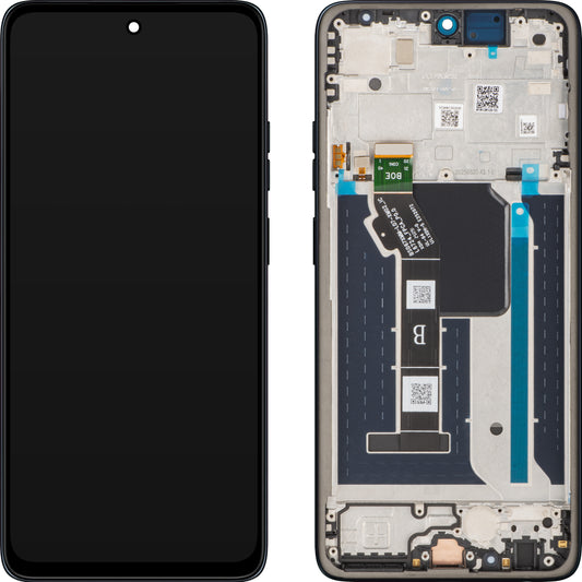 Οθόνη με Αφή Motorola Moto G56, με Πλαίσιο, Μπλε Μαργαριτάρι (Black Oyster), Service Pack 5D68C30208