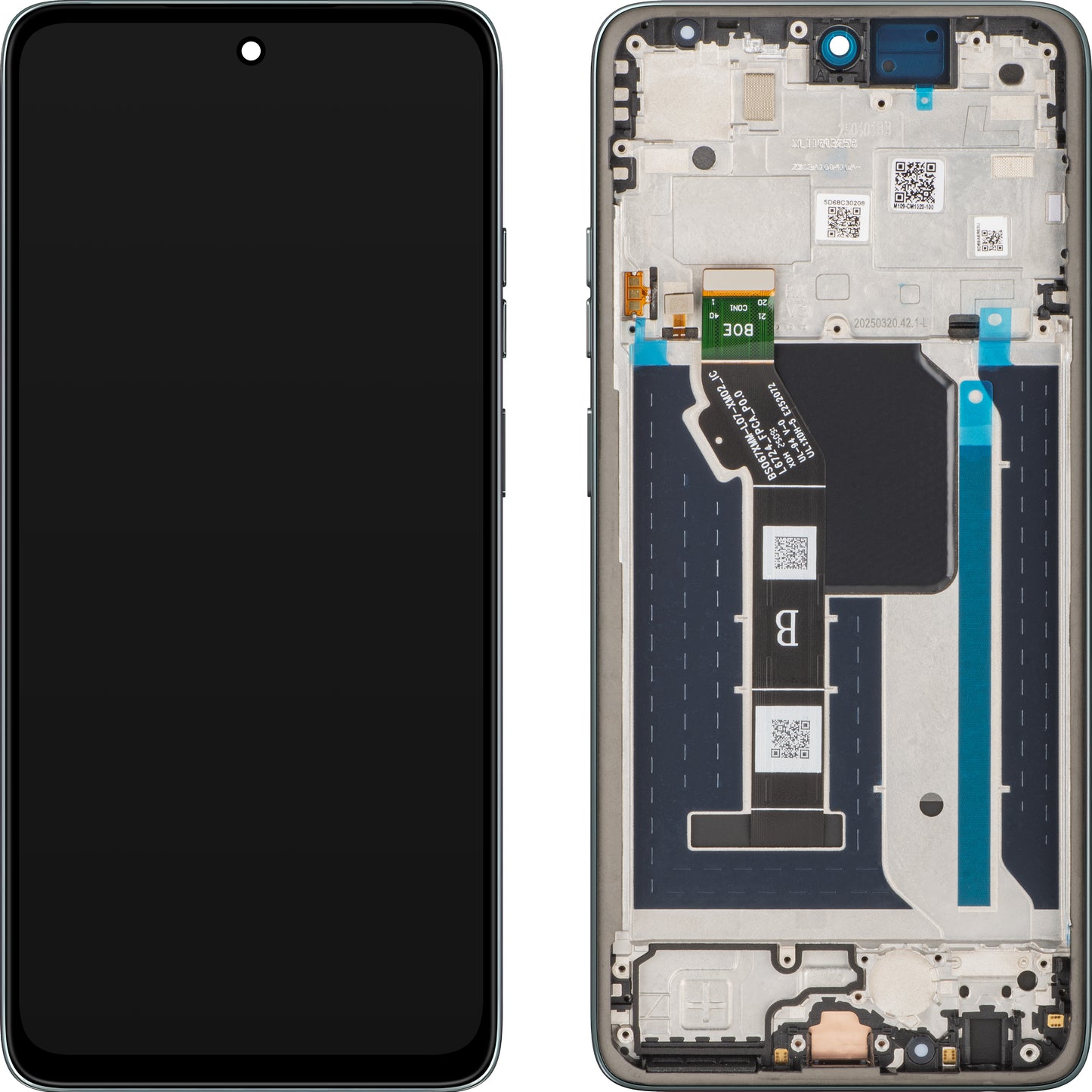 Οθόνη αφής Motorola Moto G56 με Πλαίσιο, Γκρι (Pantone Gray Mist), Service Pack 5D68C30209