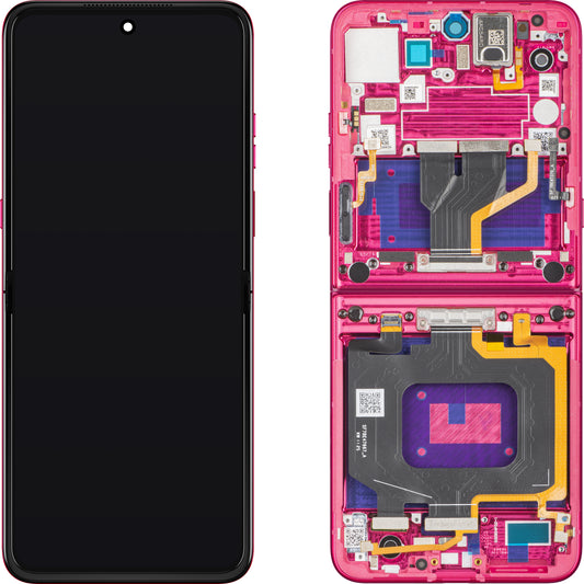 Οθόνη με οθόνη αφής Motorola Razr 60 Ultra, με πλαίσιο, Εσωτερικό, Ματζέντα (Pantone Cabaret), Service Pack 5D68C29902