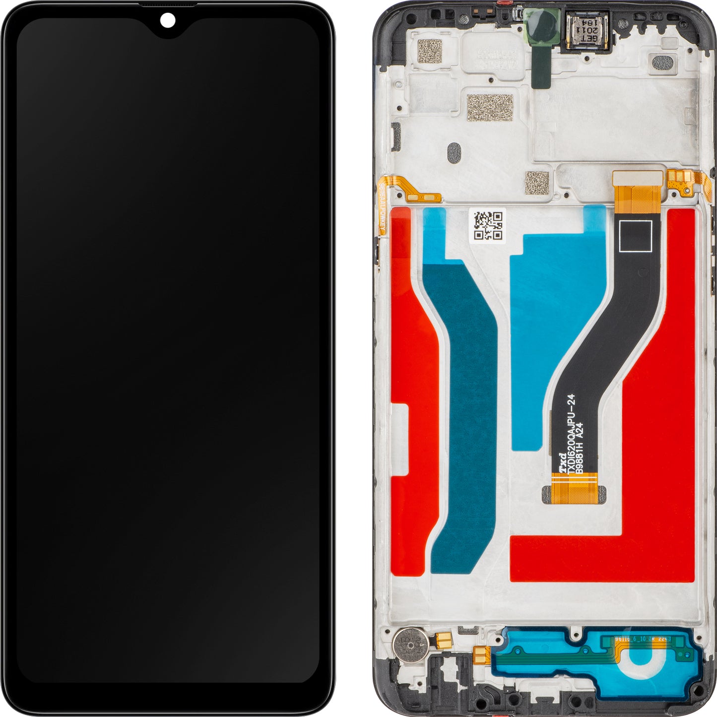 Οθόνη με οθόνη αφής MP συμβατή με Samsung Galaxy A10s A107, με Πλαίσιο, Μαύρη