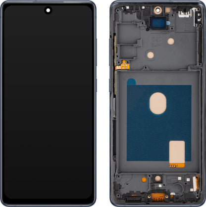 MP Touchscreen Display compatible with Samsung Galaxy S20 FE G780, with Frame, Navy Blue.
