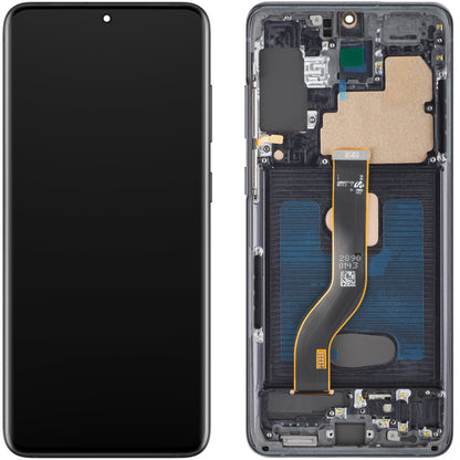 Οθόνη με οθόνη αφής MP συμβατή με Samsung Galaxy S20+ G985, με Πλαίσιο, Έκδοση OLED, Μαύρη